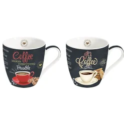 Quotidienne|Petit Dejeuner>Easy Life 2 Tasses en porcelaineIT’S COFFEE TIME