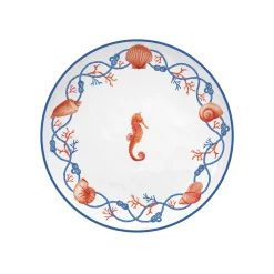Services De Table En Porcelaine​|Côte De Mer>Easy Life Assiette à dessert hippocampe CÔTE DE MER