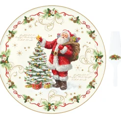Noël|Services De Table En Porcelaine​>Easy Life Assiette à gâteau avec pelle MAGIC CHRISTMAS