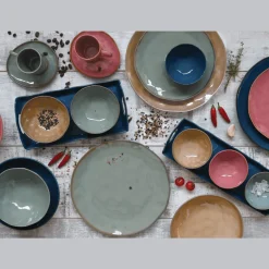 Moderne|Services De Table En Porcelaine​>Easy Life Assiette creusede Ø 19 cm BURGUNDY