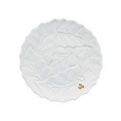 Noël|Services De Table En Porcelaine​>Easy Life Assiette HOLLY & BERRIES WHITE