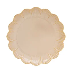 Services De Table En Porcelaine​|Fleuri>Easy Life Assiette plate beige FLEURI
