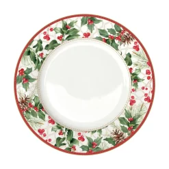 Services De Table En Porcelaine​|Christmas Berries>Easy Life Assiette plate CHRISTMAS BERRIES