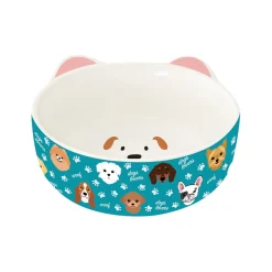 Gamelle Pour Animaux En Porcelaine|Pet Lovers>Easy Life Bol avec pieds antidérapants DOGS FAMILY