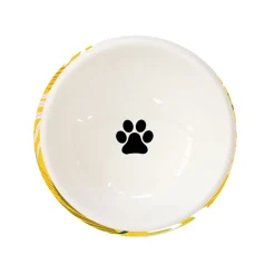 Gamelle Pour Animaux En Porcelaine|Pet Lovers>Easy Life Bol avec pieds antidérapantsTROPICAL YELLOW