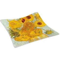 Masterpiece|Services De Table En Porcelaine​>Easy Life Coupelle en verre de qualité supérieure 13×13 cm Vase With Twelve SunFLOWERS