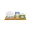 Romantique|Services De Table En Porcelaine​>Easy Life Ensemble apéritif avec 4 bols et un plateau SPRING PARADE