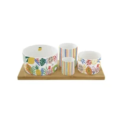 Coffret Cadeau|Services De Table En Porcelaine​>Easy Life Ensemble apéritif avec 4 bols TUTTI FRUTTI