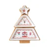 Noël|Services De Table En Porcelaine​>Easy Life Ensemble apéritif avec 3 bols et plateau en bambou de 21×25 cm CHRISTMAS WONDERLAND