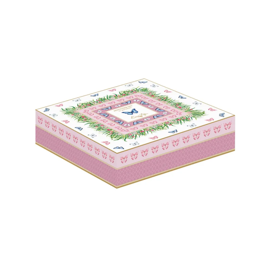 Romantique|Services De Table En Porcelaine>Easy Life Ensemble apéritif avec 5 bols et un plateau SPRING PARADE