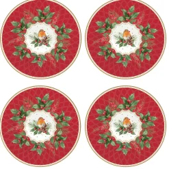Services De Table En Porcelaine|Christmas Berries>Easy Life Ensemble de 4 assiettes à dessert CHRISTMAS BERRIES