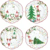 Noël|Services De Table En Porcelaine​>Easy Life Ensemble de 4 assiettes àdessert Ready For CHRISTMAS