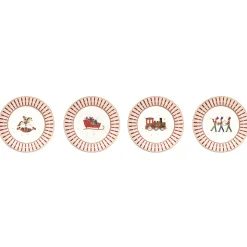 Noël|Services De Table En Porcelaine​>Easy Life Ensemble de 4 assiettes àdessert POLAR EXPRESS