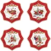 Noël|Services De Table En Porcelaine​>Easy Life Ensemble de 4 assiettes àdessert Ø 16 cm en porcelaine CHRISTMAS MEMORIES