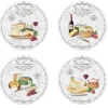 Quotidienne|Les Fromages>Easy Life Ensemble de 4 assiettes LES FROMAGES