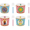 Ethnique|Services De Table En Porcelaine​>Easy Life Ensemble de 4 bols à glace avec cuillèresSICILY