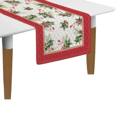 Noël|Services De Table En Porcelaine​>Easy Life Ensemble de 2 chemins de table CHRISTMAS BERRIES