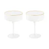 Services De Table En Porcelaine​|Festive>Easy Life Ensemble de 2 coupes à champagne avec fil d’or FESTIVE