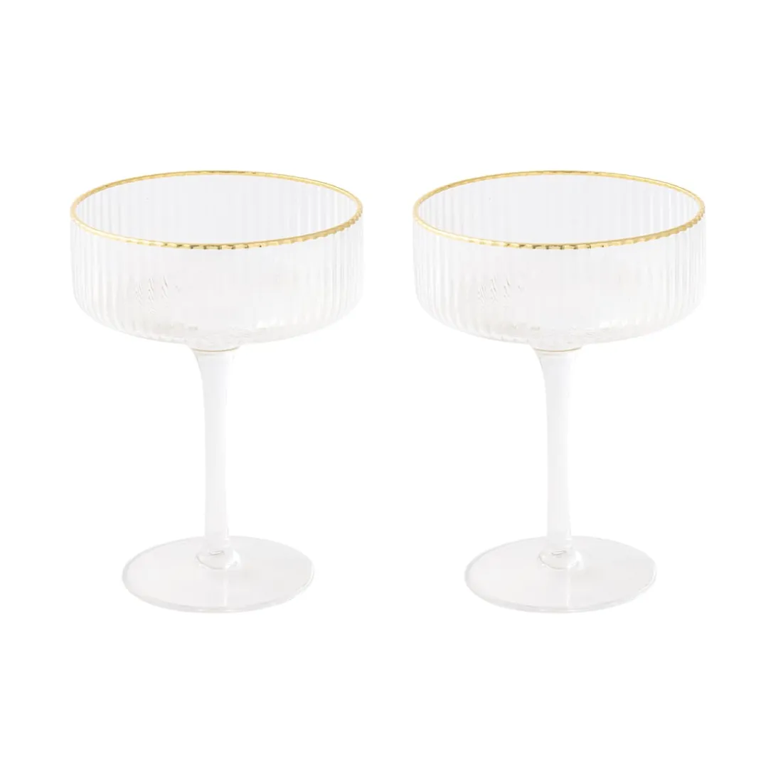 Services De Table En Porcelaine|Festive>Easy Life Ensemble de 2 coupes à champagne avec fil d’or FESTIVE