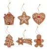 Noël|Gingerbread>Easy Life Ensemble de 6 décorations pour sapin de Noël GINGERBREAD