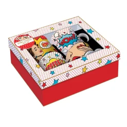 Coffret Cadeau|Petit Dejeuner>Easy Life Ensemble de 4 mugs 300 ml en fine china POP ART
