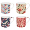 Coffret Cadeau|Petit Dejeuner>Easy Life Ensemble de 4 mugs de 300 ml en porcelaine fine china OKINAWA