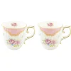 Romantique|Petit Dejeuner>Easy Life Ensemble de 2 mugs en porcelaine 325 ml dans une boîte HERITAGE PINK