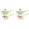 Romantique|Petit Dejeuner>Easy Life Ensemble de 2 mugs en porcelaine 325 ml dans une boîteHERITAGE BLUE