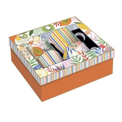 Coffret Cadeau|Petit Dejeuner>Easy Life Ensemble de 4 mugs en porcelaine fine China TUTTI FRUTTI