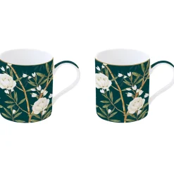 Petit Dejeuner|Royal Peonies>Easy Life Ensemble de 2 mugs ROYAL PEONIES