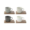 Quotidienne|Petit Dejeuner>Easy Life Ensemble de 4 petites tasses a expresso en porcellaine TAKE A BREAK ASS6