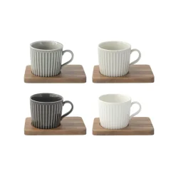 Quotidienne|Petit Dejeuner>Easy Life Ensemble de 4 petites tasses a expresso en porcellaine TAKE A BREAK ASS6