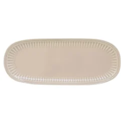 Moderne|Services De Table En Porcelaine​>Easy Life Ensemble de 3 plateaux ovales en porcelaine de 38×16 cm BEIGE