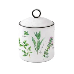 Quotidienne|Cuisine>Easy Life Ensemble de 2 pots en porcelaine, dimensions Ø 10,5×15,5 cm HERBARIUM