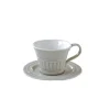 Moderne|Petit Dejeuner>Easy Life Ensemble de 6 tasses à thé de 250 ml avec soucoupes en porcelaineLIGHT GREY