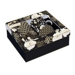 Coffret Cadeau|Petit Dejeuner>Easy Life Ensemble de 4 tasses ART DECO & FLOWERS