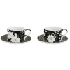 Coffret Cadeau|Petit Dejeuner>Easy Life Ensemble de 2 tasses avec soucoupes ART DECO & FLOWERS