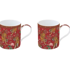 Ethnique|Petit Dejeuner>Easy Life Ensemble de 2 tasses BENGALA