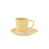 Moderne|Petit Dejeuner>Easy Life Ensemble de 6 tasses de 250 ml avec soucoupes en porcelaine INTERIORS YELLOW