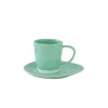 Moderne|Petit Dejeuner>Easy Life Ensemble de 6 tasses de 250 ml avec soucoupes en porcelaine INTERIORS AQUA