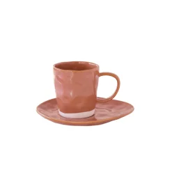 Moderne|Petit Dejeuner>Easy Life Ensemble de 6 tasses de 250 ml avec soucoupes en porcelaine INTERIORS BRICK