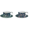 Coffret Cadeau|Petit Dejeuner>Easy Life Ensemble de 2 tasses de 240 ml avec soucoupes en porcelaine, dans une boîte cadeau MANDALAY