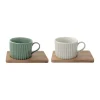 Quotidienne|Petit Dejeuner>Easy Life Ensemble de 2 tasses en porcellaine TAKE A BREAK ASS4