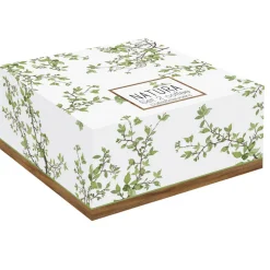 Nature|Petit Dejeuner>Easy Life Ensemble de 2 tasses en porcelaine de 120 ml avec soucoupes en acacia NATURA