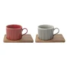 Quotidienne|Petit Dejeuner>Easy Life Ensemble de 2 tasses en porcellaine TAKE A BREAK ASS1
