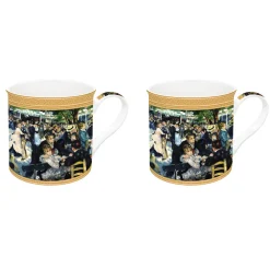 Masterpiece|Petit Dejeuner>Easy Life Ensemble de 2 tasses en porcelaine de 300 ml dans une boîte cadeauDANCE AT LE MOULIN DE LA GALETTE