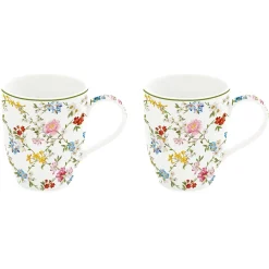 Romantique|Petit Dejeuner>Easy Life Ensemble de 2 tasses GARDEN DREAMS