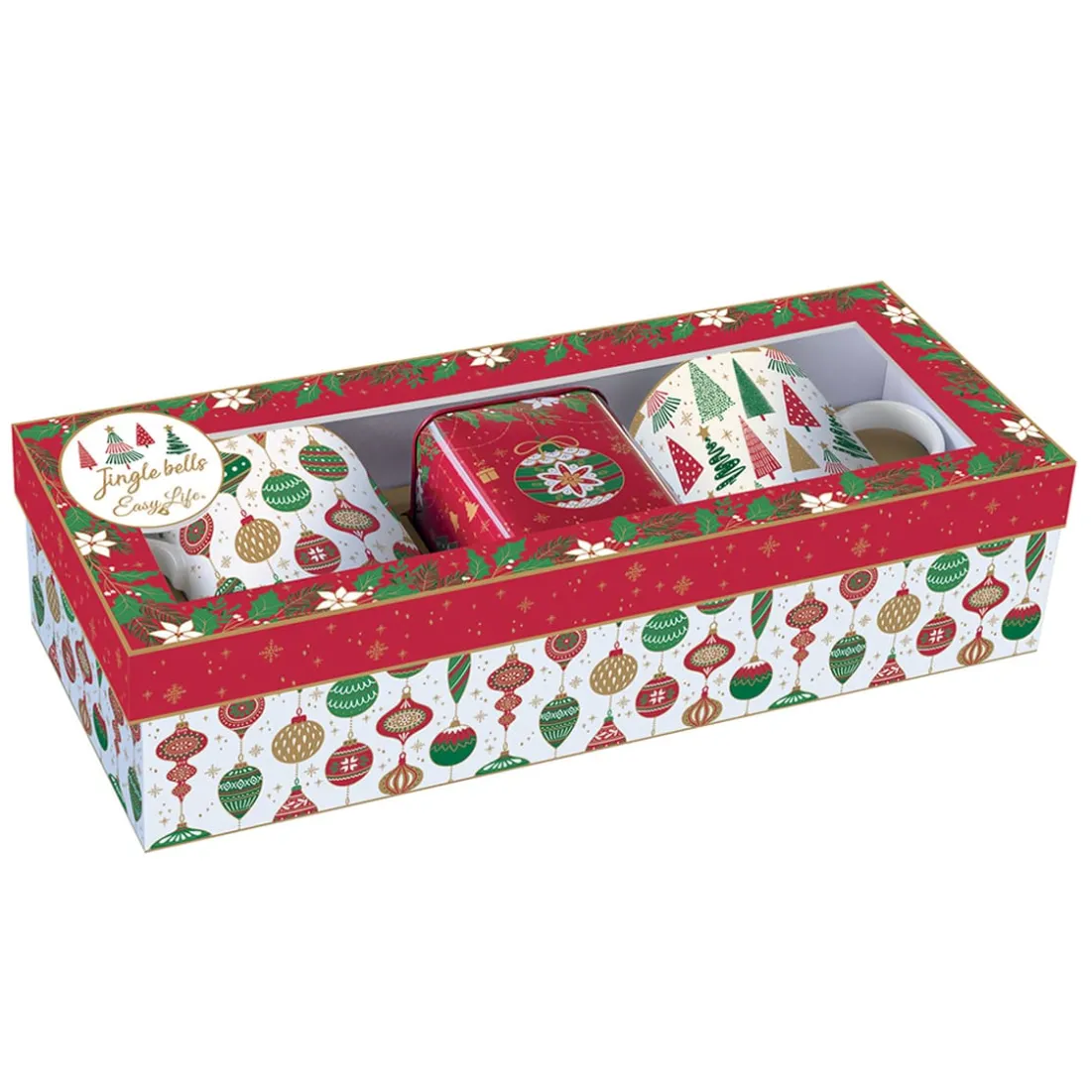 Petit Dejeuner|Jingle Bells>Easy Life Ensemble de 2 tasses JINGLE BELLS