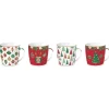 Petit Dejeuner|Jingle Bells>Easy Life Ensemble de 4 tasses JINGLE BELLS