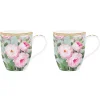 Romantique|Petit Dejeuner>Easy Life Ensemble de 2 tasses ROSES IN BLOOM